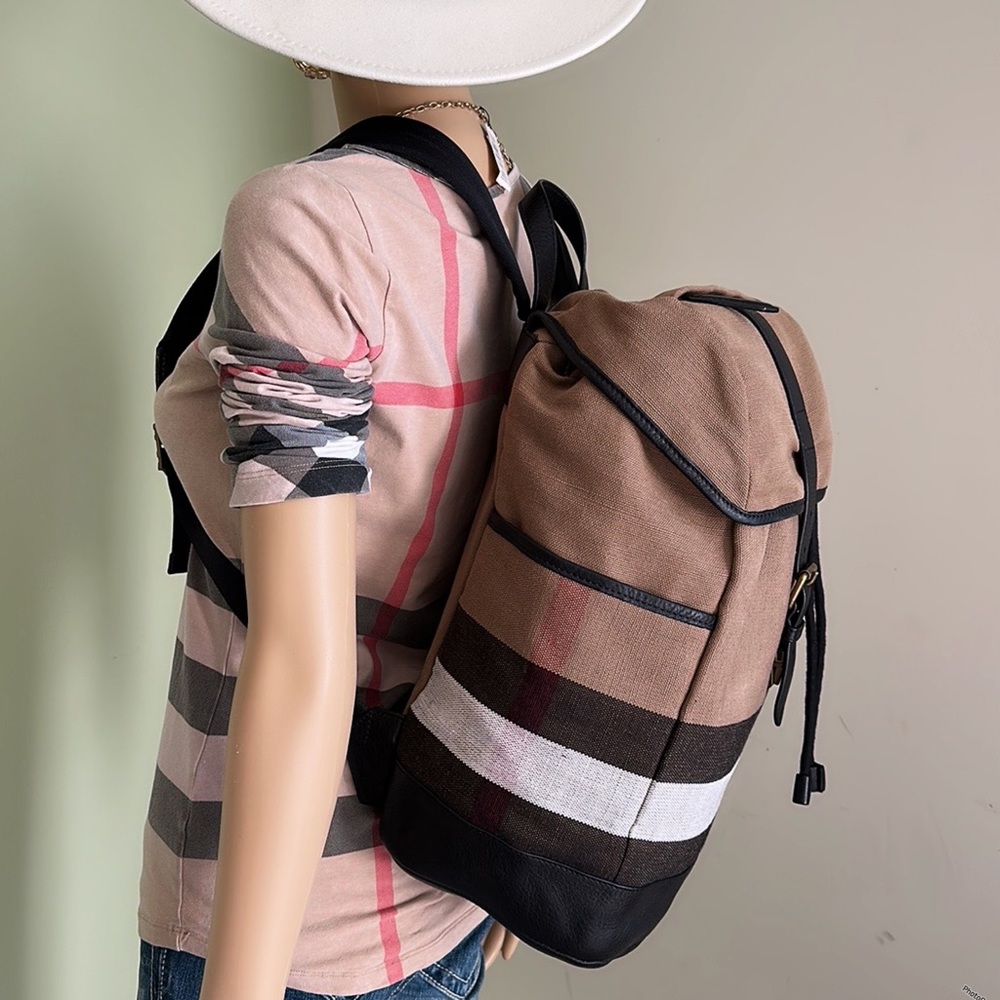 Burberry Tan and Black Men's Backpack - Picture 2 of 16